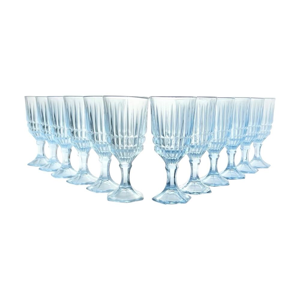 Fostoria “Heritage (Blue)” Set of 12 Wine Glasses 6 1/8” 6oz